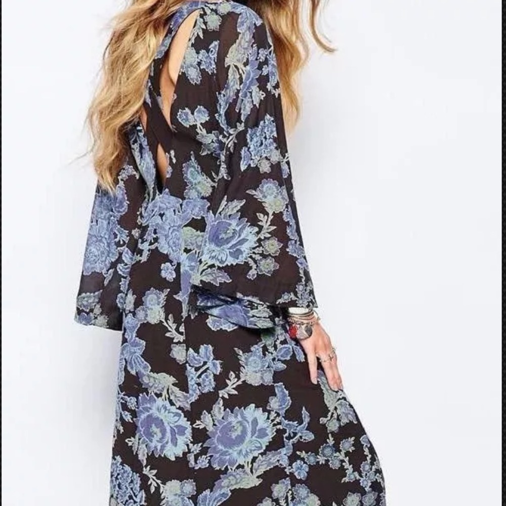 Free People Floral Boho Maxi Dress Size 2